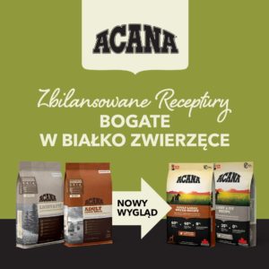 Nowe opakowania ACANA dla psów